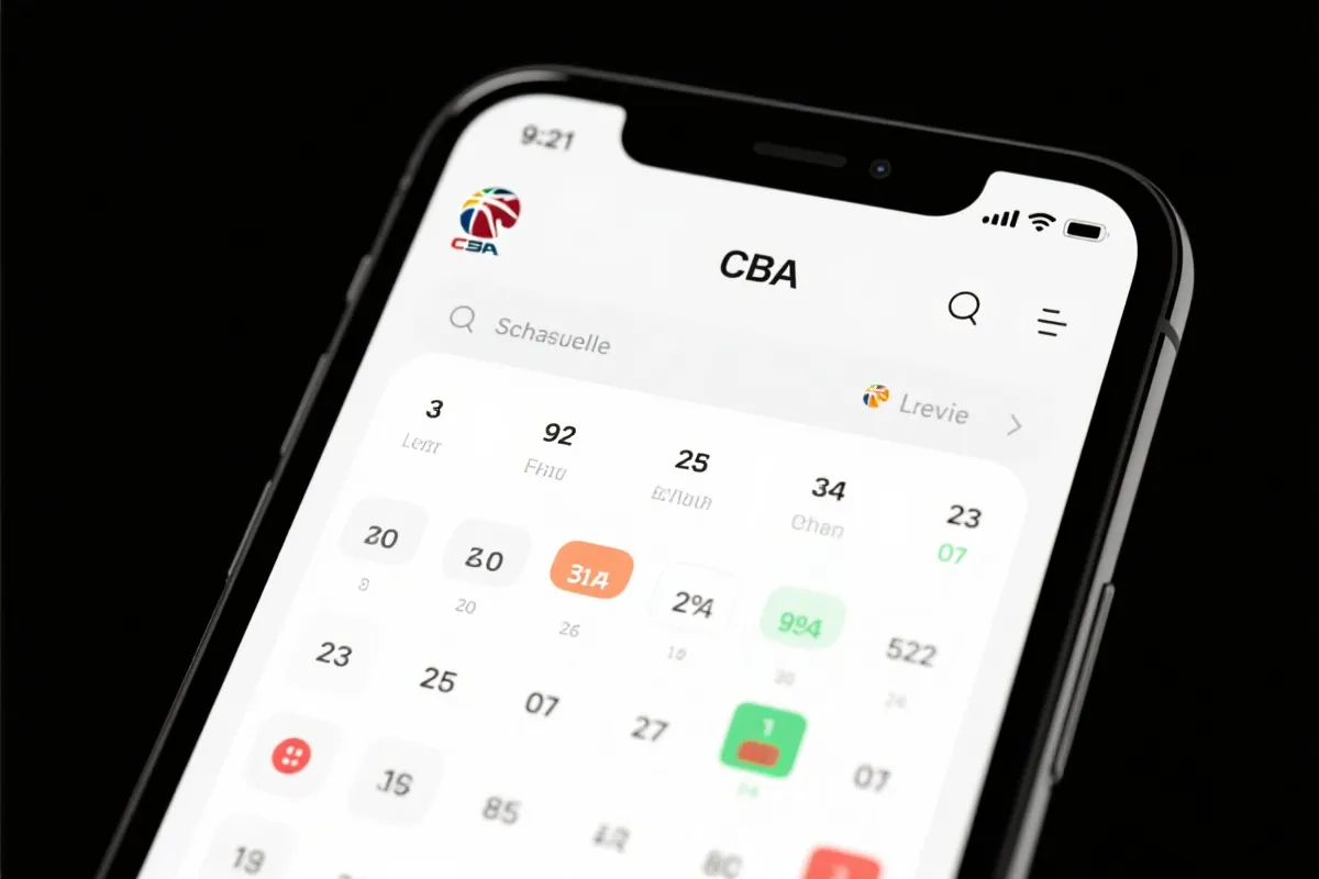 CBA赛程 App 预览