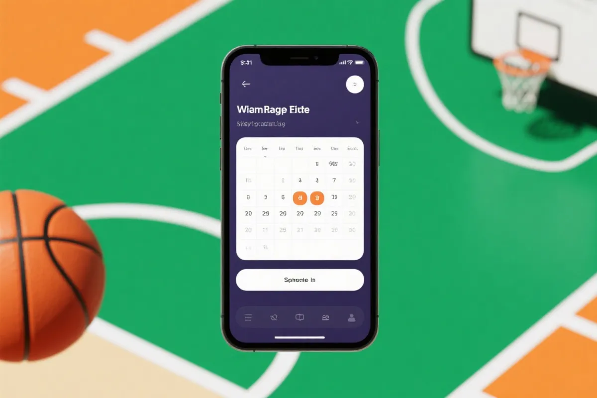 CBA赛程表界面示意图